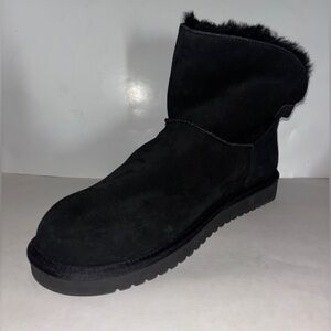 Koolaburra By Ugg Women Remley Black Suede Shearling Mini Boot Winter Outdoor‎